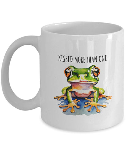 Frog Themed Gifts, Kissed a Frog, Frog Mug, Frog Related Gifts, Frog Collector Gifts, Boyfriend Gift, Kissing Frogs Mug, Frog Cup, Frog Mug