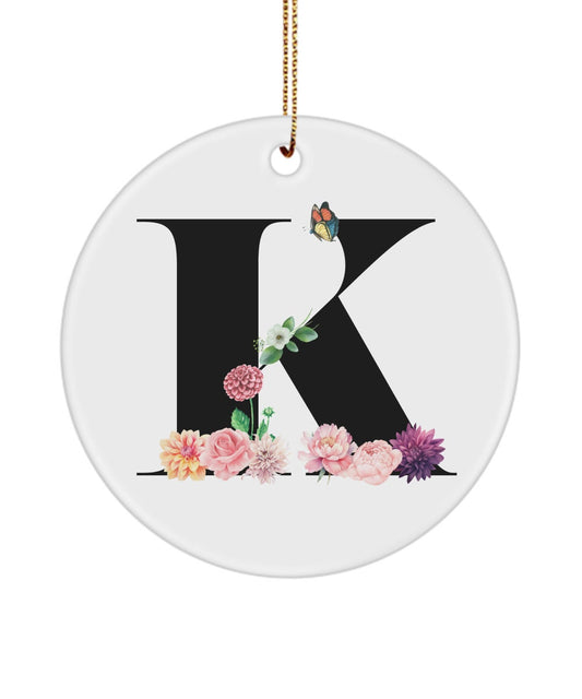 Cute K Monogram Gift, Initial K, K Letter Gift, K Alphabet Gift, K Ornament, K