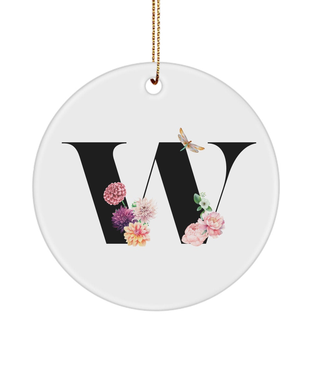 W Monogram Gift, Initial W, W Letter Gift, W Alphabet Gift, W Ornament, W, Gift for Her, Cute Gift