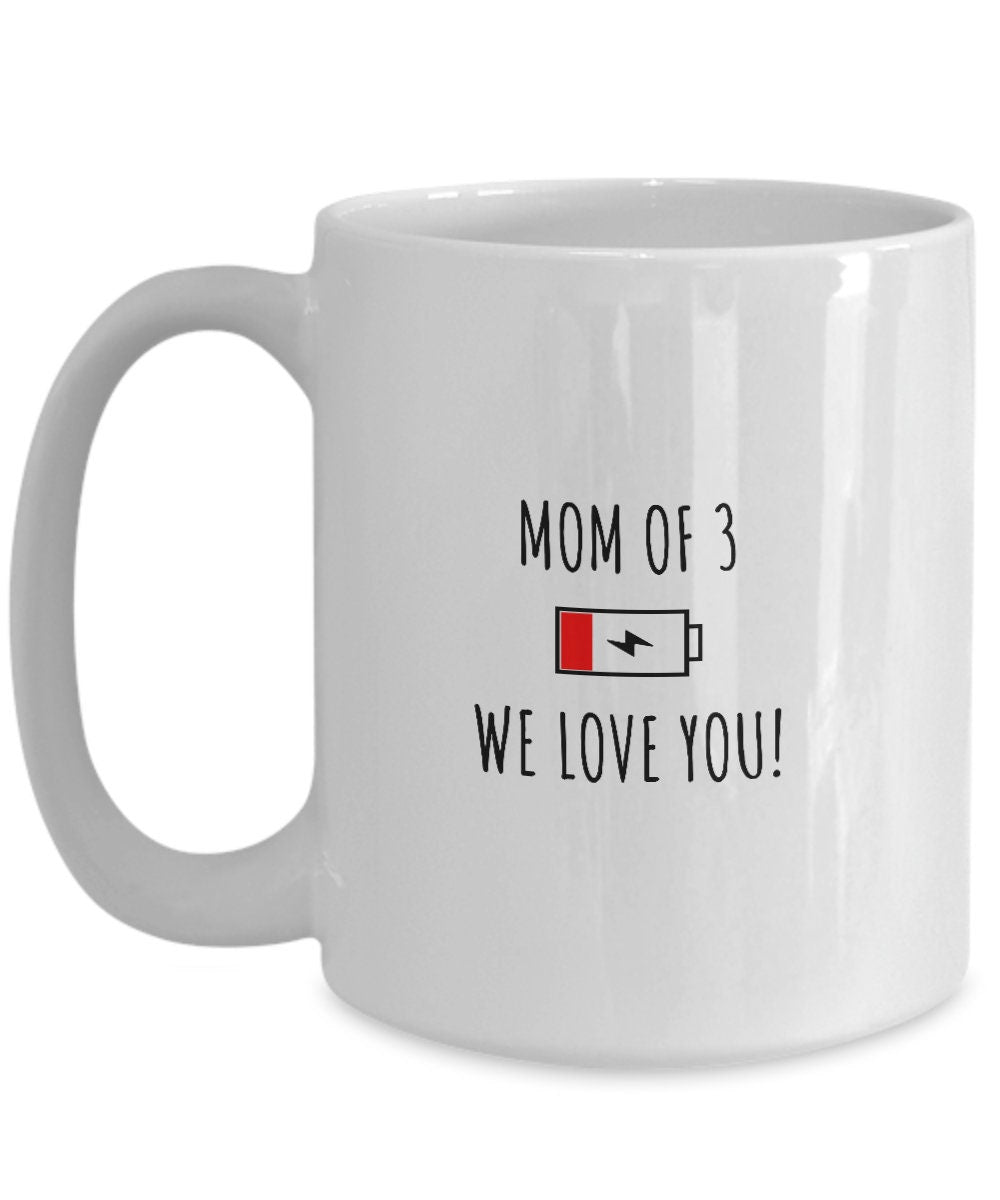 Mother's Day Mug, Mom of 3 Gift, Mothers Day Gift, Custom Mom mug, Gift for Mom, Mom Birthday Gift