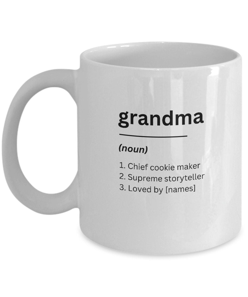 Personalized Grandma Mug, Grandma Gift, Grandma Meaning, Grandma Coffee Mug, Gift for Grandma, Gift for Grandmother, Oma Gift