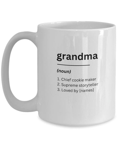 Personalized Grandma Mug, Grandma Gift, Grandma Meaning, Grandma Coffee Mug, Gift for Grandma, Gift for Grandmother, Oma Gift