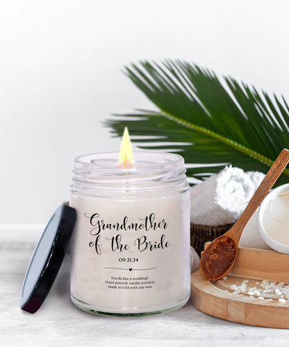 Grandmother of Bride Gift, Grandmother of Bride Candle, Gift for Grandmother of Bride, Customized Grandmother of Bride Gift