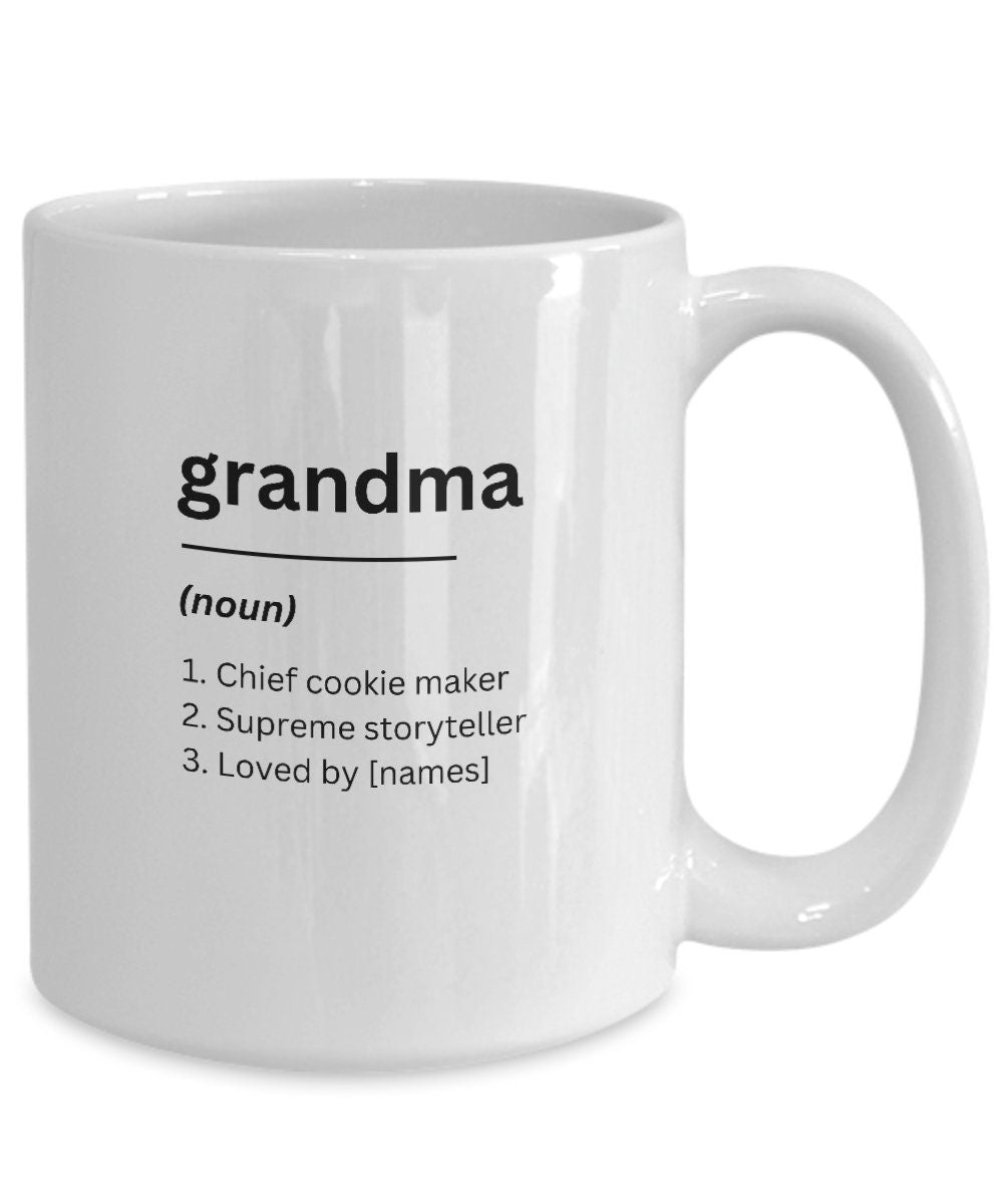 Personalized Grandma Mug, Grandma Gift, Grandma Meaning, Grandma Coffee Mug, Gift for Grandma, Gift for Grandmother, Oma Gift