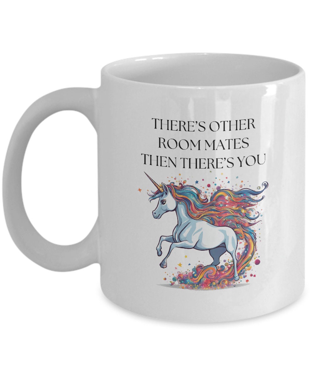 Gift for Room Mate, Room Mate Mug, Room Mate Birthday, House Mate, Flatmate, Roommate, Unicorn Gift