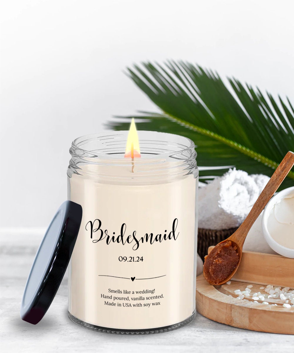 Bridesmaid Gift, Bridesmaid Candle, Gift for Bridesmaid, Customized Bridesmaid Gift, Personalized Bridesmaid Gift