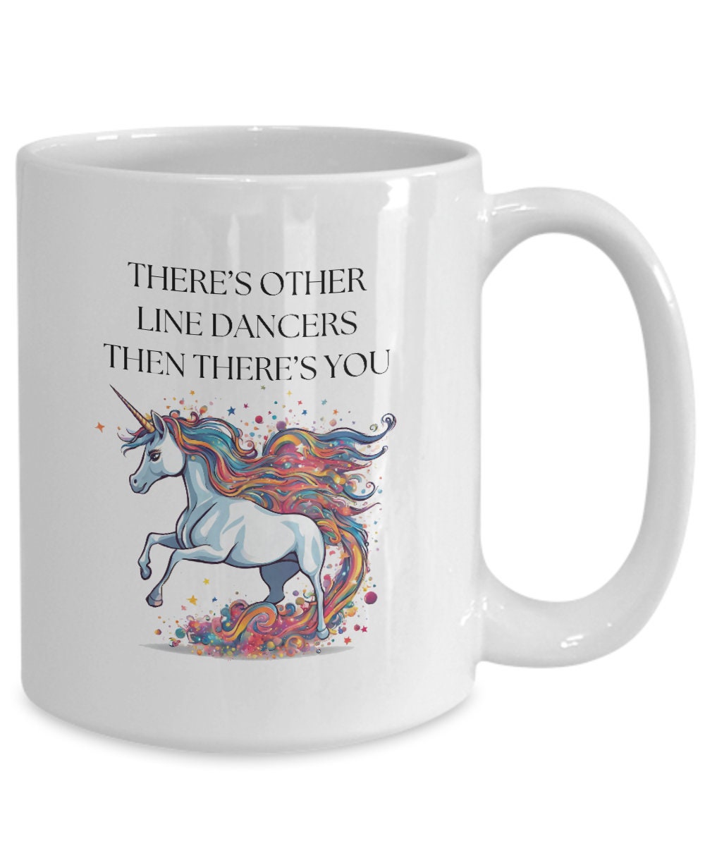 Unicorn Line Dancer Mug, Line Dancing Gift, Line Dancer Cup, Gift for Line Dancer