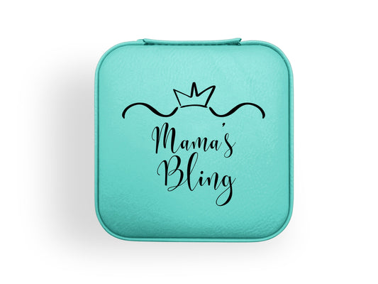 Jewelry Case, Gift for Mom, Mama Gift, Travel Jewelry Box, Mama's Bling