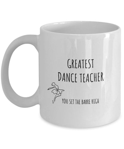 Gift for Dance Teacher, Ballet Teacher Mug, Barre Gift, Dance Teacher Mug