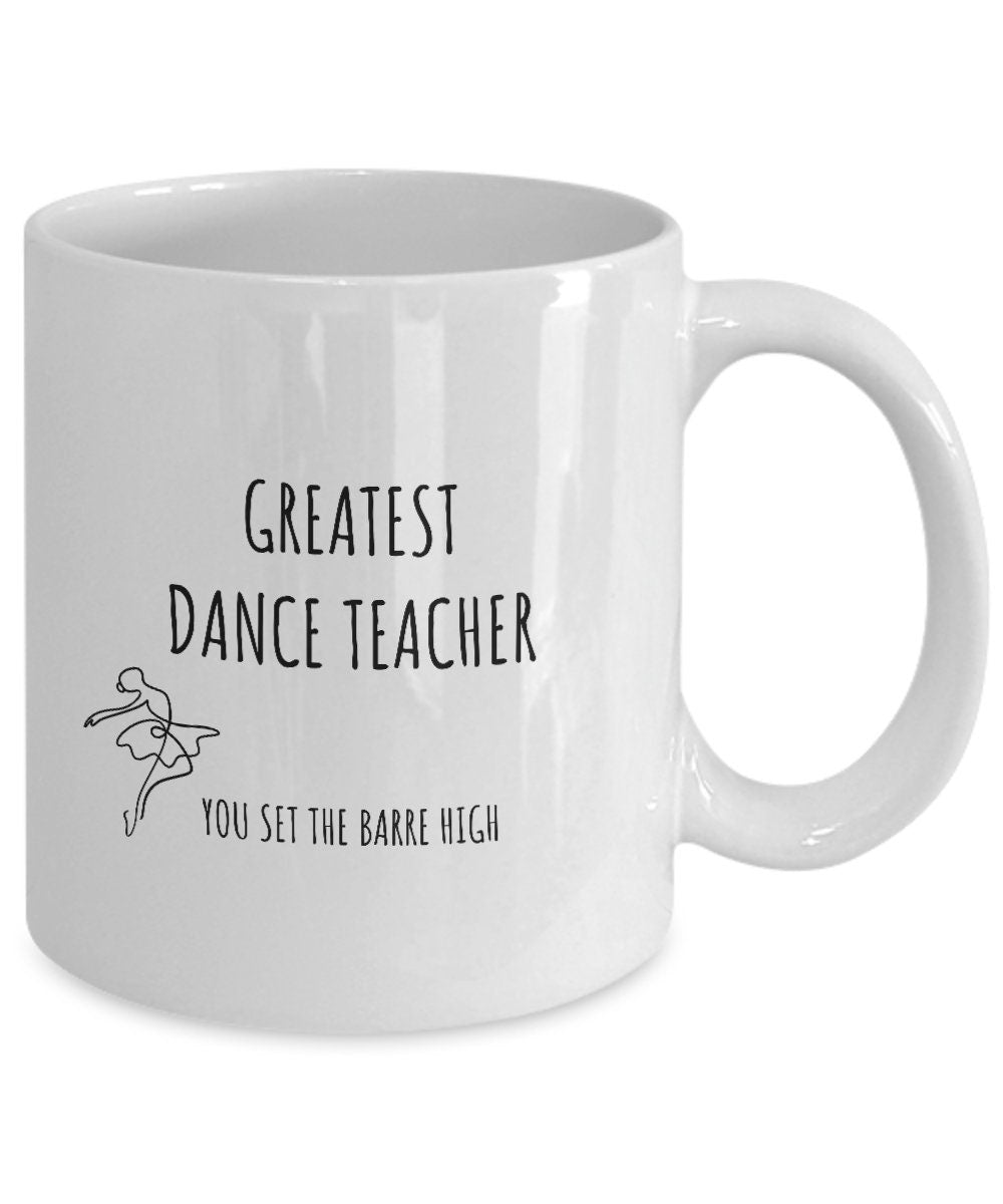 Gift for Dance Teacher, Ballet Teacher Mug, Barre Gift, Dance Teacher Mug