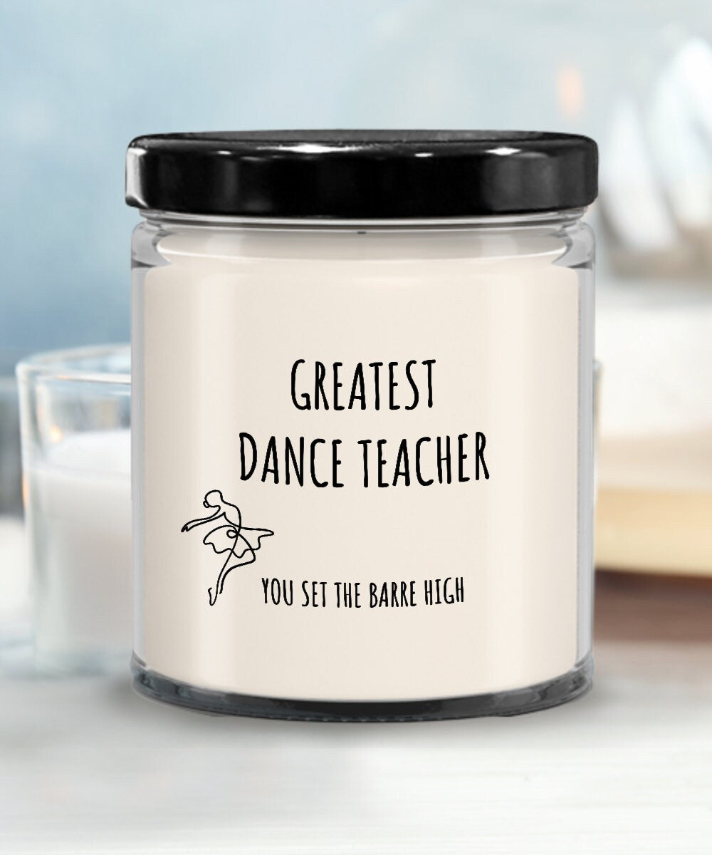 Gift for Dance Teacher, Ballet Teacher Candle, Barre Gift, Dance Teacher Candle