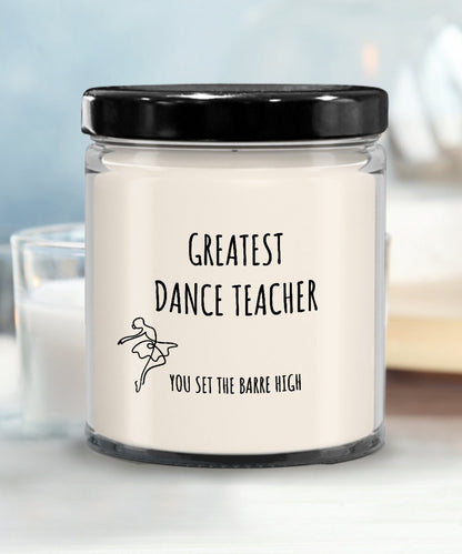 Gift for Dance Teacher, Ballet Teacher Candle, Barre Gift, Dance Teacher Candle