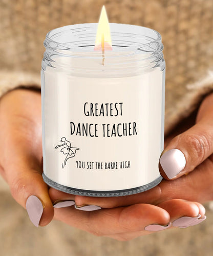 Gift for Dance Teacher, Ballet Teacher Candle, Barre Gift, Dance Teacher Candle