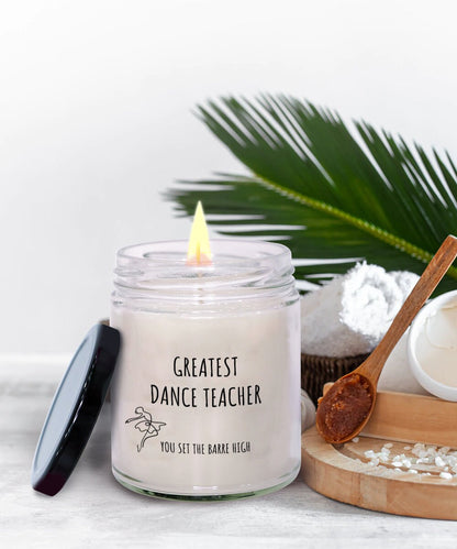 Gift for Dance Teacher, Ballet Teacher Candle, Barre Gift, Dance Teacher Candle