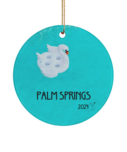 Palm Springs 2024 Ornament, Tree Ornament Palm Springs, California Ornament, Palm Springs Christmas 2024, Travel Ornament