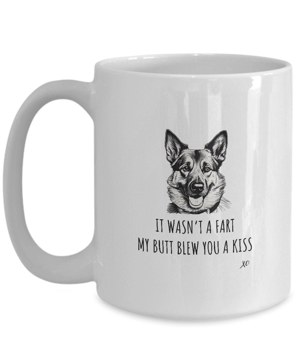 Alsatian Dog Gift, German Shepherd Mug, It Wasn't A Fart, Gag Dog Mom Gift, Dog Dad Gift