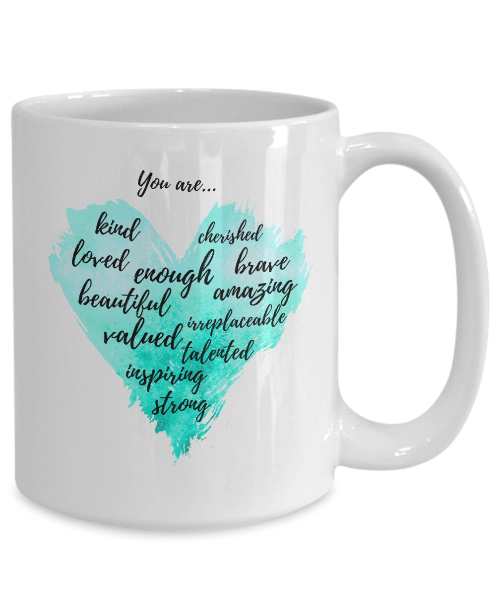 Laugh and Learn Coffee Mug, You Are... Mug, Motivational Gift, Inspirational Gift, Positivity Mug, Gifts for Her, Cheer Up Gift