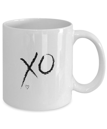 XO Coffee Mug, Gift for Sister, Love You Mug, Girlfriend Mug, Kiss Hug, xo Gift for Wife