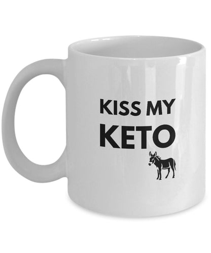 Kiss My Keto Ass, Keto Coffee Mug, Joke Keto Gift