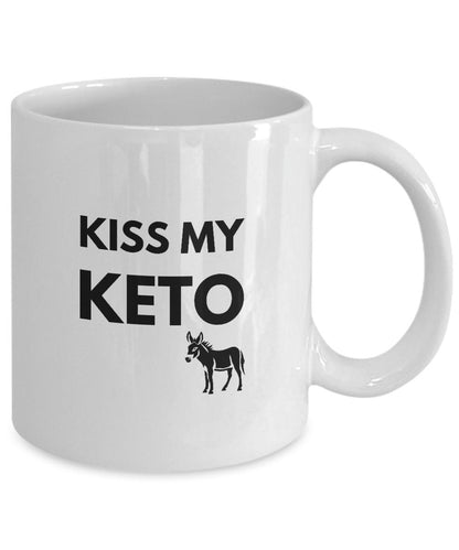 Kiss My Keto Ass, Keto Coffee Mug, Joke Keto Gift