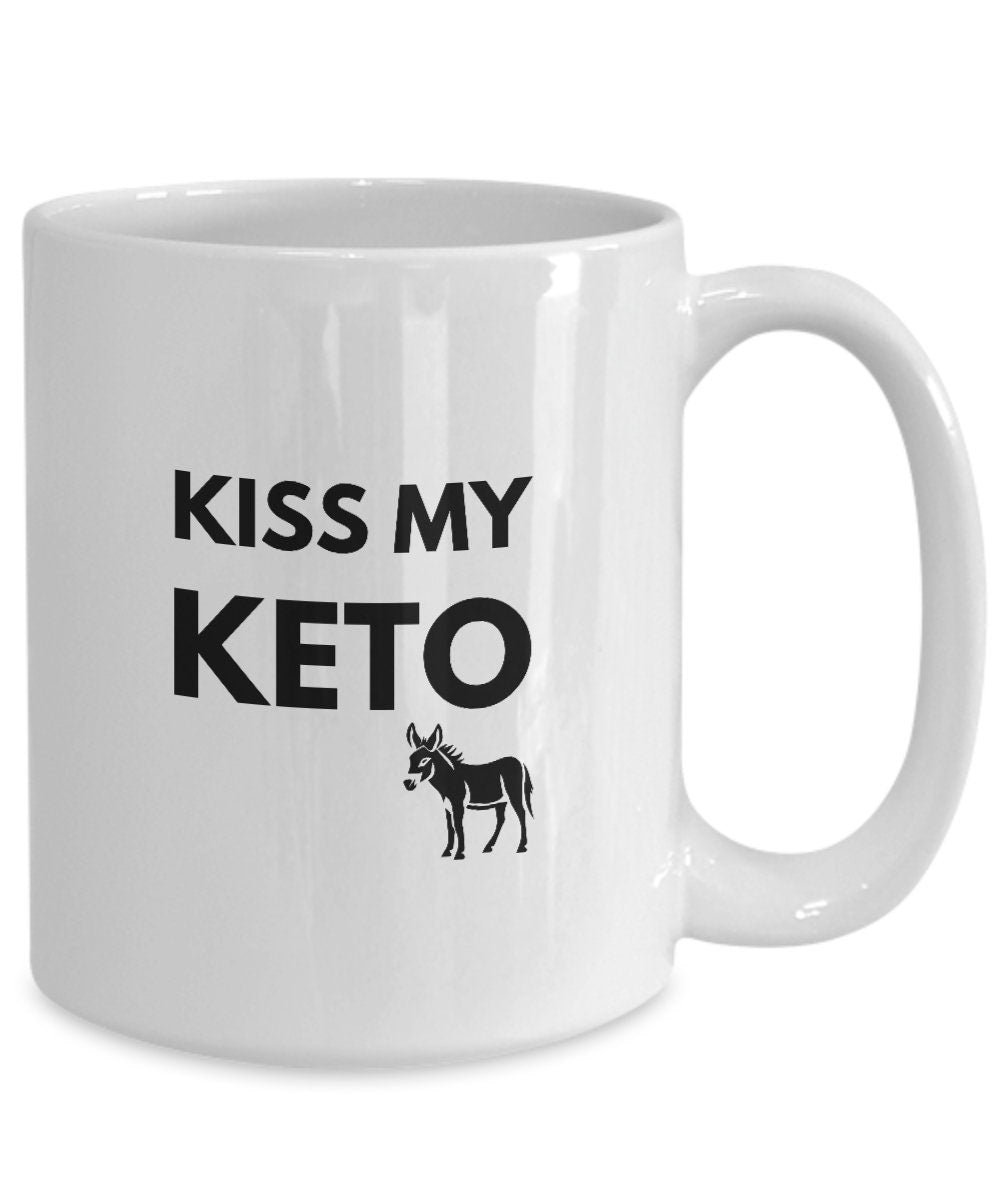 Kiss My Keto Ass, Keto Coffee Mug, Joke Keto Gift