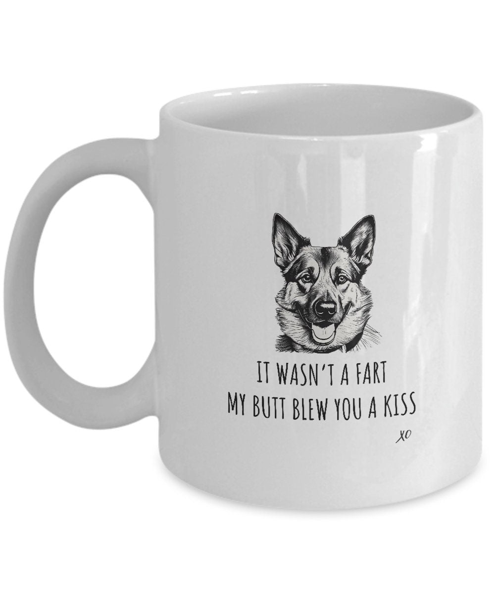 Alsatian Dog Gift, German Shepherd Mug, It Wasn't A Fart, Gag Dog Mom Gift, Dog Dad Gift