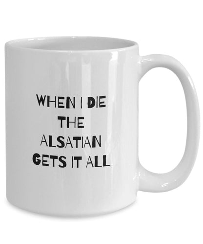 Alsatian Dog Gift, German Shepherd Mug, Funny Alsatian Mom Gift, Alsatian Dad Gift