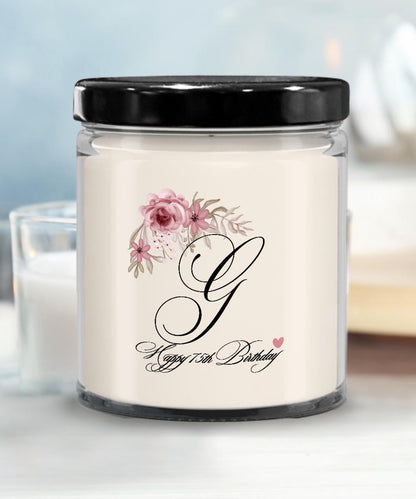 G Monogram 75th Candle, 75th Birthday Gift, 75 Years, G Initial Birthday Gift