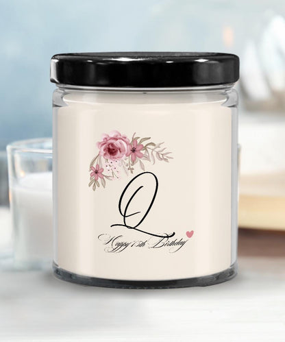 Q Monogram 75th Candle, 75th Birthday Gift, 75 Years, Q Initial Birthday Gift, Monogram 75th Gift