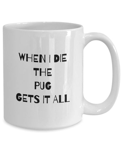 Pug Mug, Pug Mom Gift, Funny Pug Gift, Puglie Things