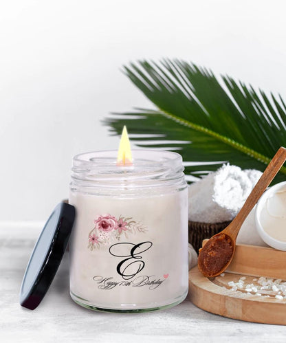 E Monogram 75th Candle, 75th Birthday Gift, 75 Years, E Initial Birthday Gift