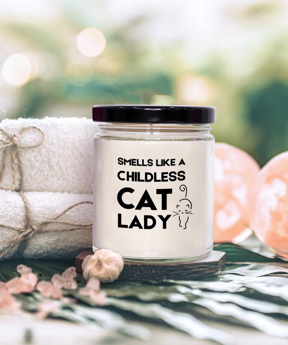 Childless Cat Lady Candle, Smells Like A Childless Cat Lady, Funny Cat Lady Gift