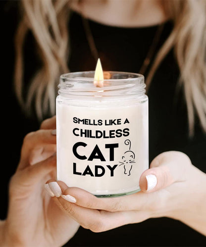 Childless Cat Lady Candle, Smells Like A Childless Cat Lady, Funny Cat Lady Gift