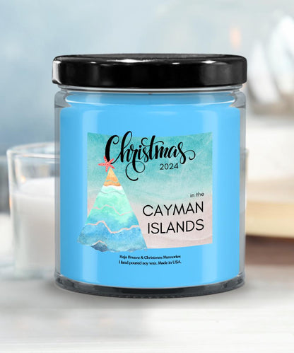 Christmas in the Cayman Islands 2024 Scented Candle, Cayman Islands Souvenirs, Cayman Islands Candle