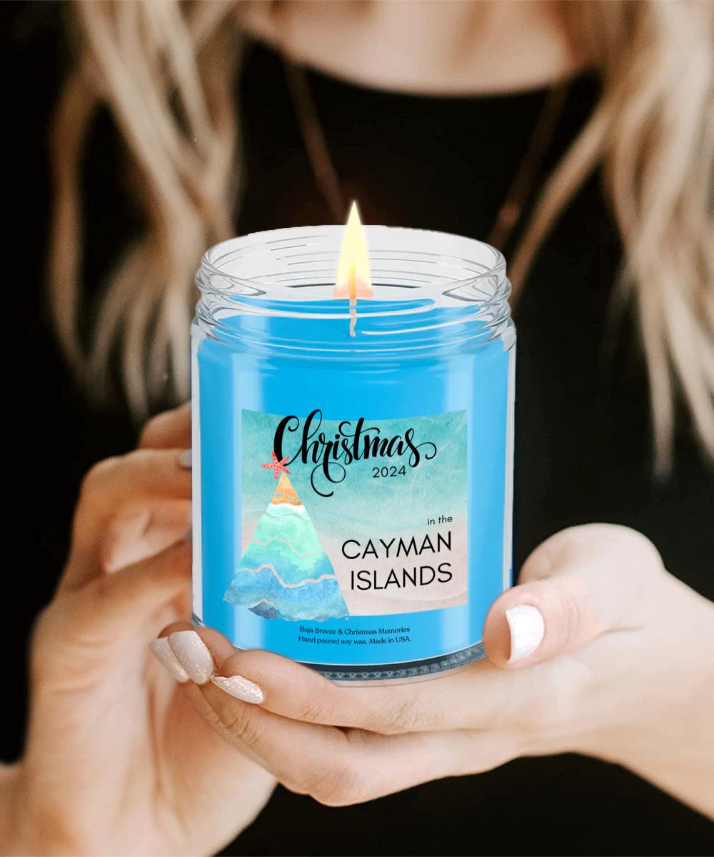 Christmas in the Cayman Islands 2024 Scented Candle, Cayman Islands Souvenirs, Cayman Islands Candle