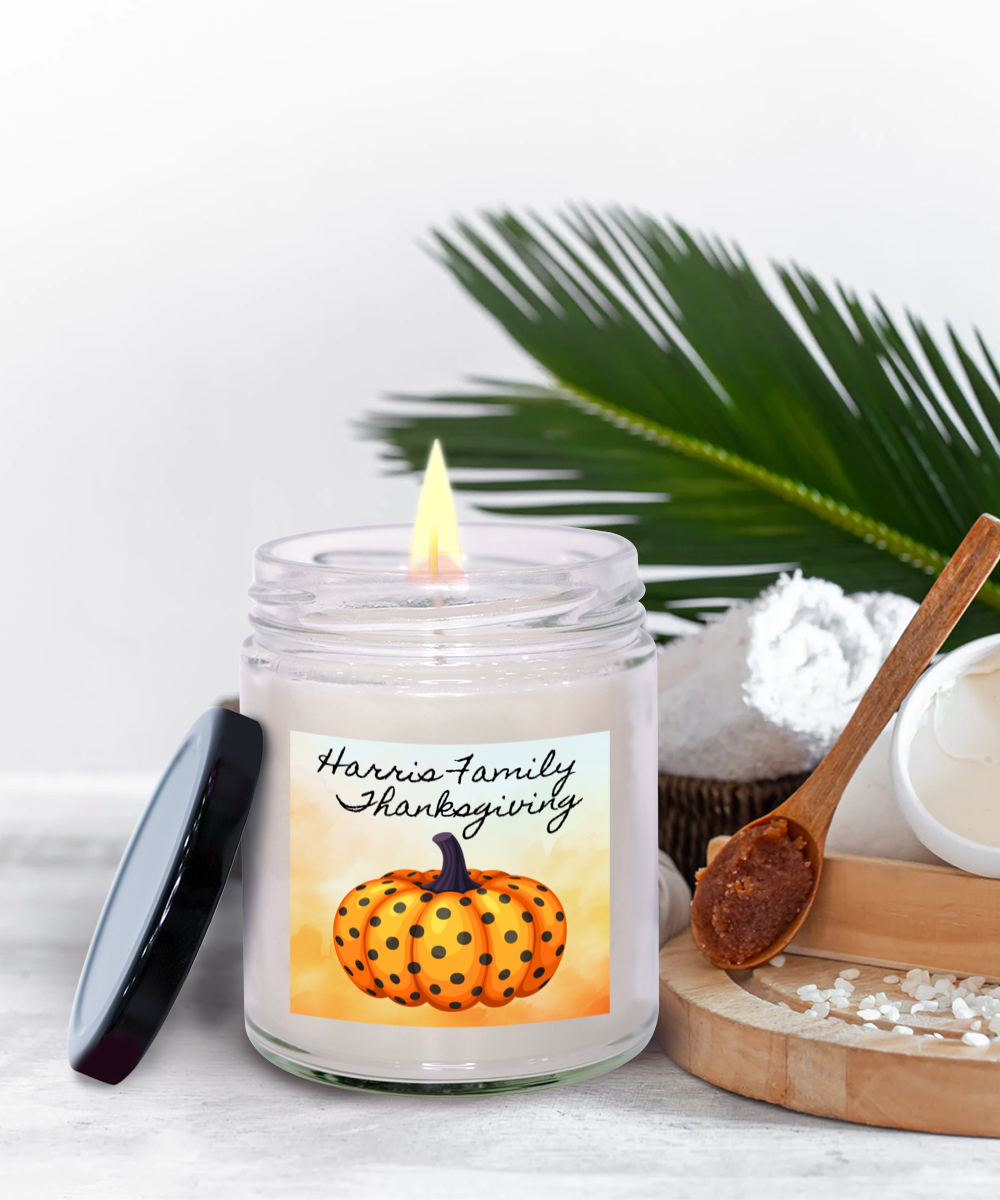 Personalized Thanksgiving Gift, Thanksgiving Candle