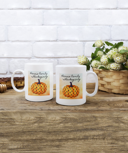 Personalized Thanksgiving Gift, Thanksgiving Mug