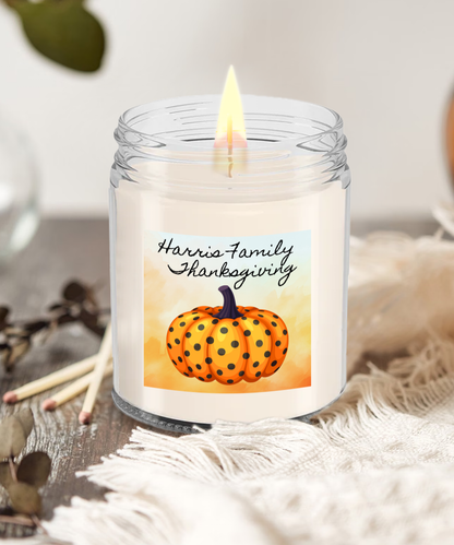 Personalized Thanksgiving Gift, Thanksgiving Candle